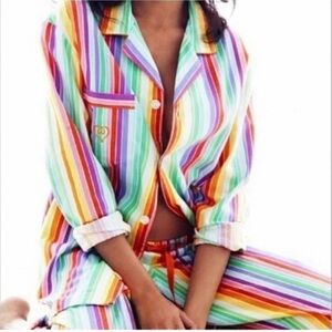 Colorful Striped Pajama Set